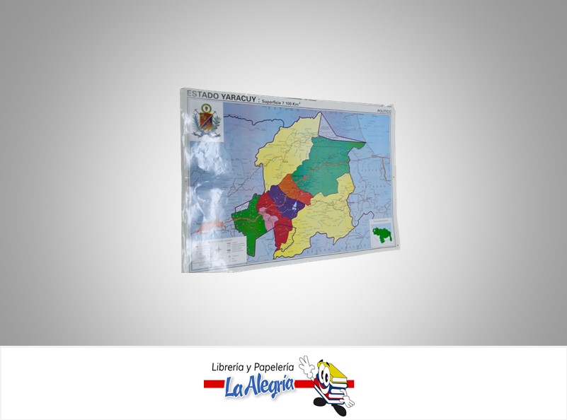 AFICHE GRANDE MAPA EDO YARACUY MARCA S/M