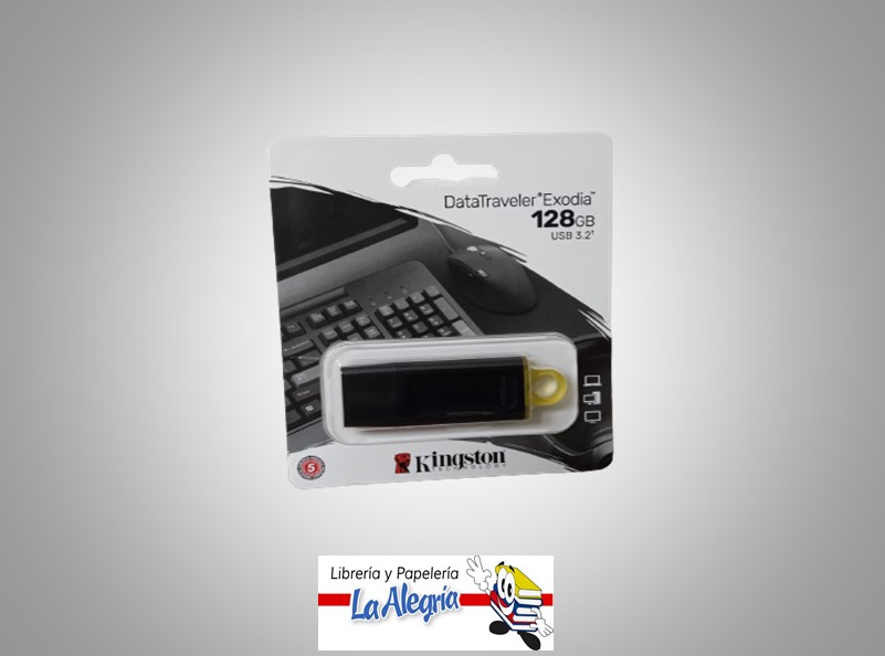 PENDRIVE DATA TRAVEL EXODIA 128 GB 3.2 U MARCA KINGSTON