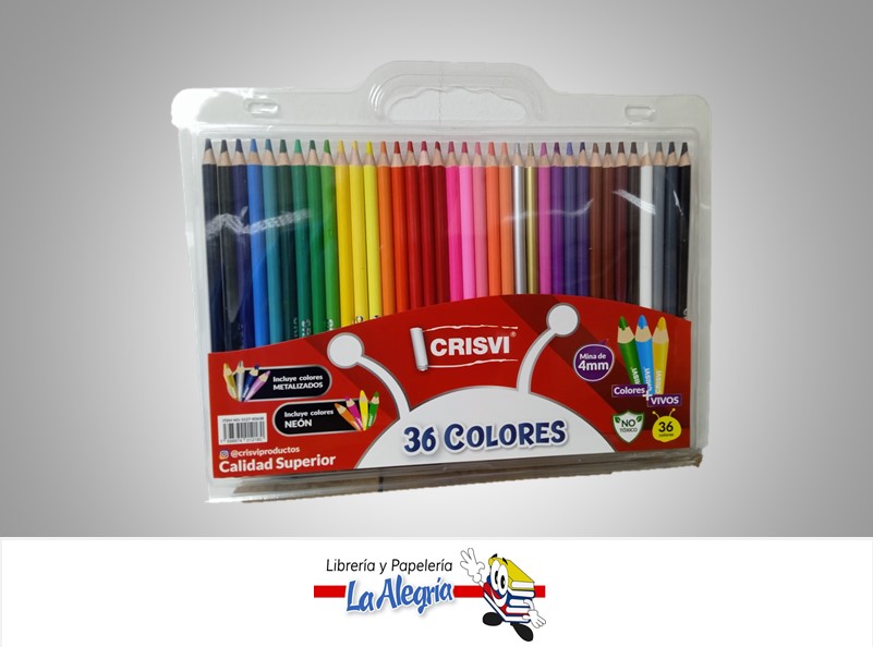 LAPICES DE COLORES 4MM 36 COLORES MARCA CRISVI