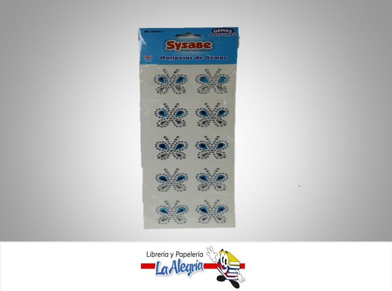 GEMAS ADHESIVAS MARIPOSAS MARCA SYSABE