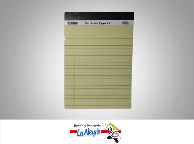 BLOCK AMARILLO RAYADO MEDIA CARTA 50 HOJAS MARCA SYSABE