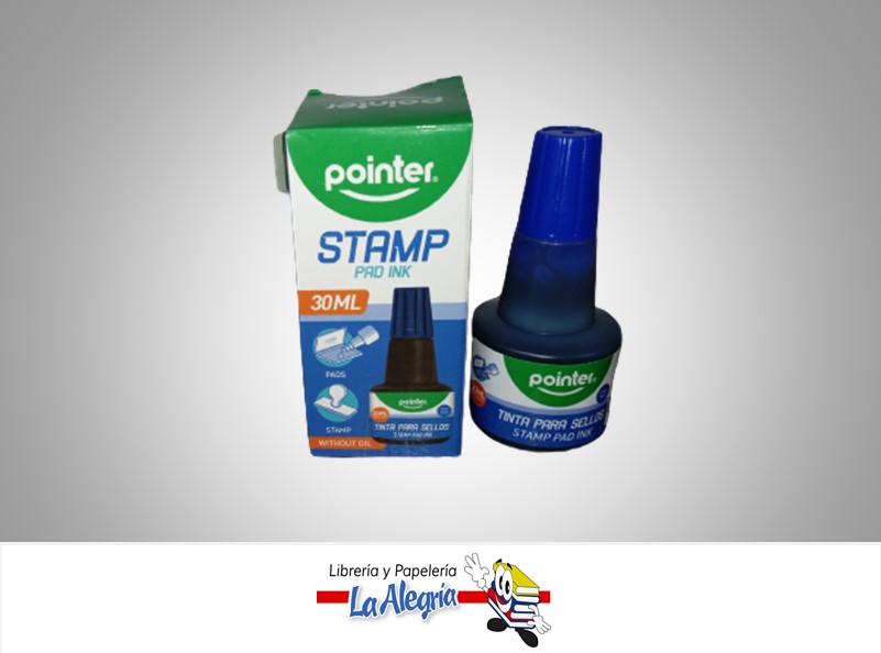 TINTA PARA ALMOHADILLA AZUL 30ML UND MARCA POINTER