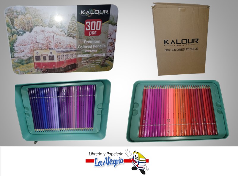 LAPICES DE COLORES LATA 300 COLORES MARCA KALOUR