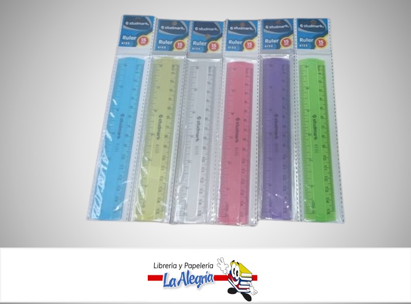 REGLA ACRILICA ST06155 15CM MARCA STUDMARK