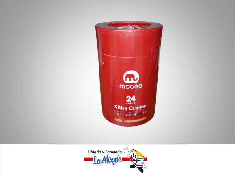 LAPICES DE COLORES SINTETICOS MB  CJ.2ST.24 COL.C/U.SILLKY-ACUARELABLE RETRACTIL LARGO 130MM. MARCA MOBEE