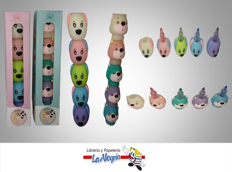RESALTADOR ANIMAL KINGDOM MD 098 5 COLORES MARCA ONE METER SUNSHINE