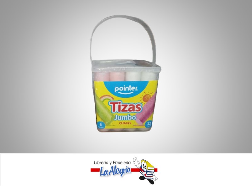 TIZA JUMBO CHK0219 CAJA 12 COLORES MARCA POINTER