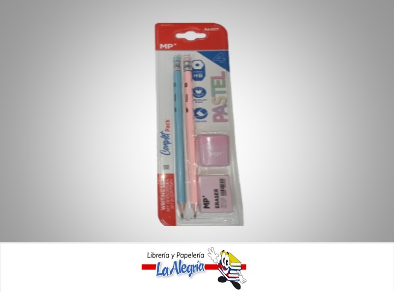 SET ESCOLAR PA667 PACK 4 PZA PASTEL MARCA MP
