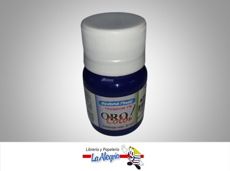 PINTURA PARA TELA TX349 30CC AZUL MARINO MARCA ORO COLOR