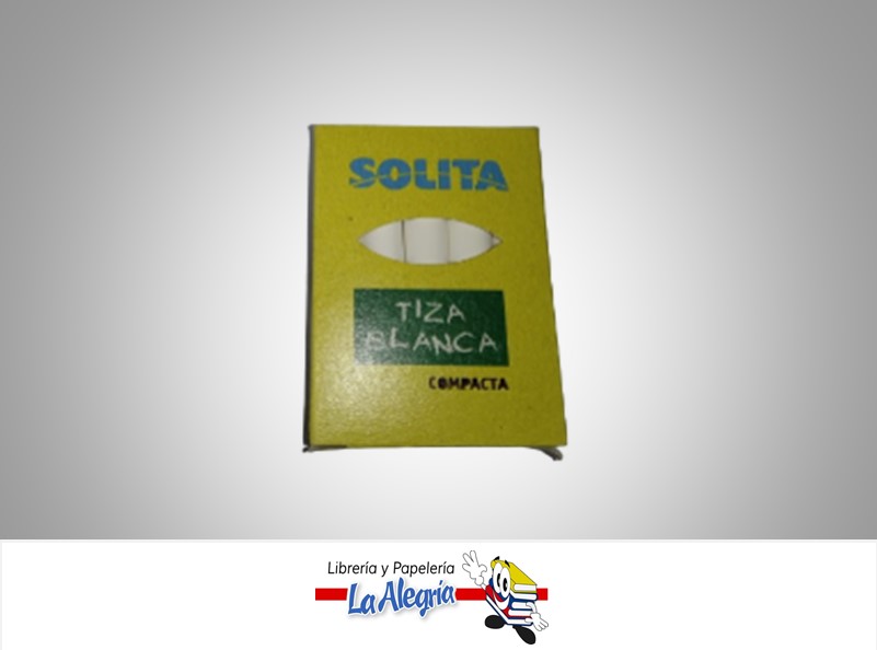 TIZA COMPACTA BLANCA PAQ. 10 UND MARCA SOLITA