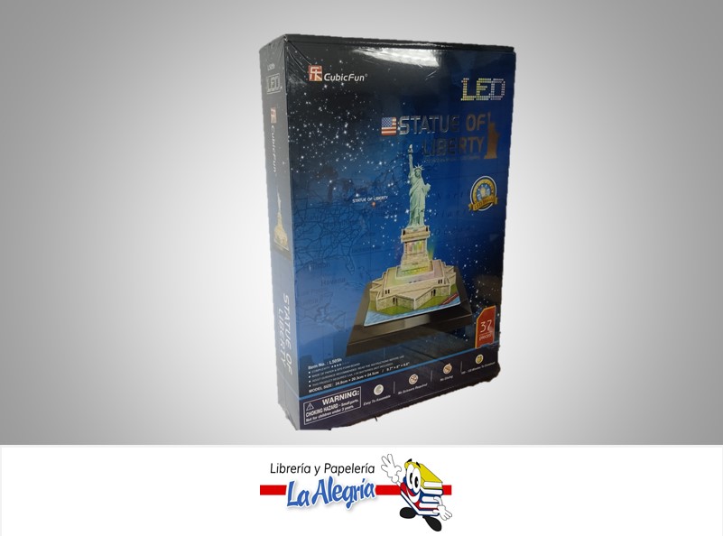 ROMPECABEZA 3D ESTATUA DE LA LIBERTAD INSIDE 37 PZA MARCA CUBICFUN
