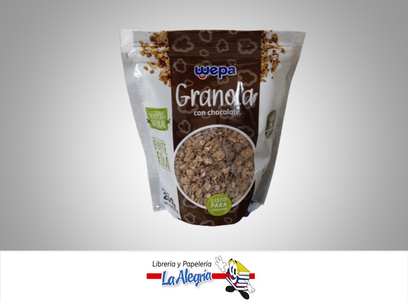 GRANOLA CON CHOCOLATE 200 G MARCA WEPA