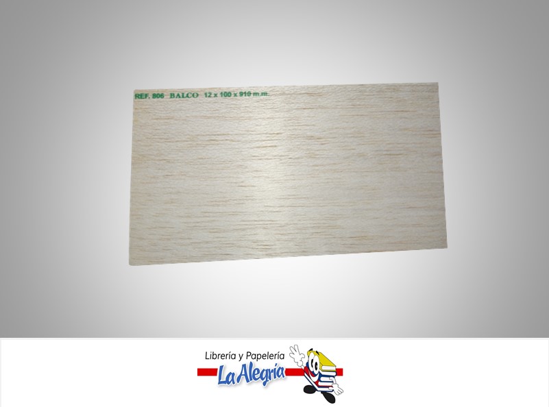 MADERA BALSA LAMINA 12X100X910 MM MARCA COBALSA