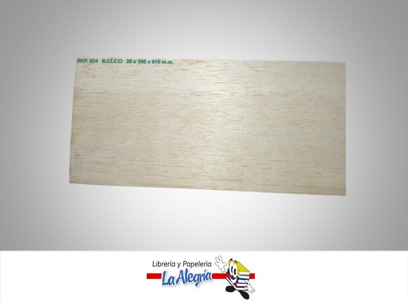 MADERA BALSA LISTON 25X100X910 MM MARCA COBALSA