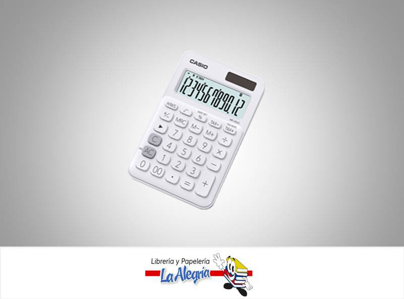 CALCULADORA ESCRITORIO MS-20UC-WE 12DIG MARCA CASIO