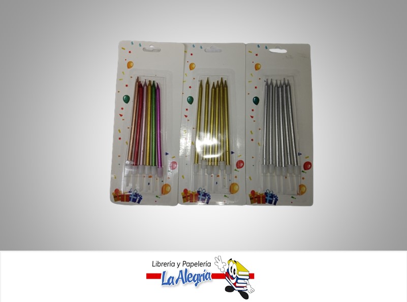 VELA LARGO VD-13; 13CM PAQ 6 UND MARCA S/M