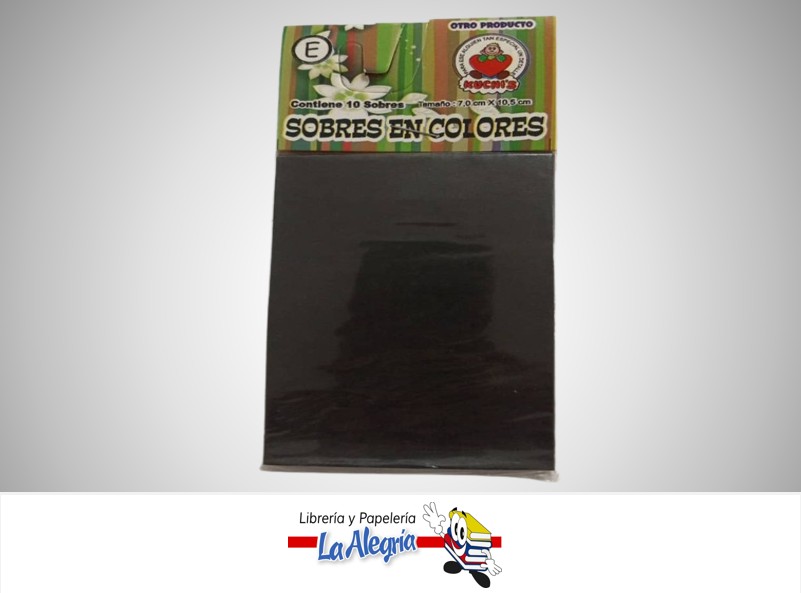 SOBRE # 3 10,8X7,1 CM NEGRO UND MARCA CROMO DISEÑO