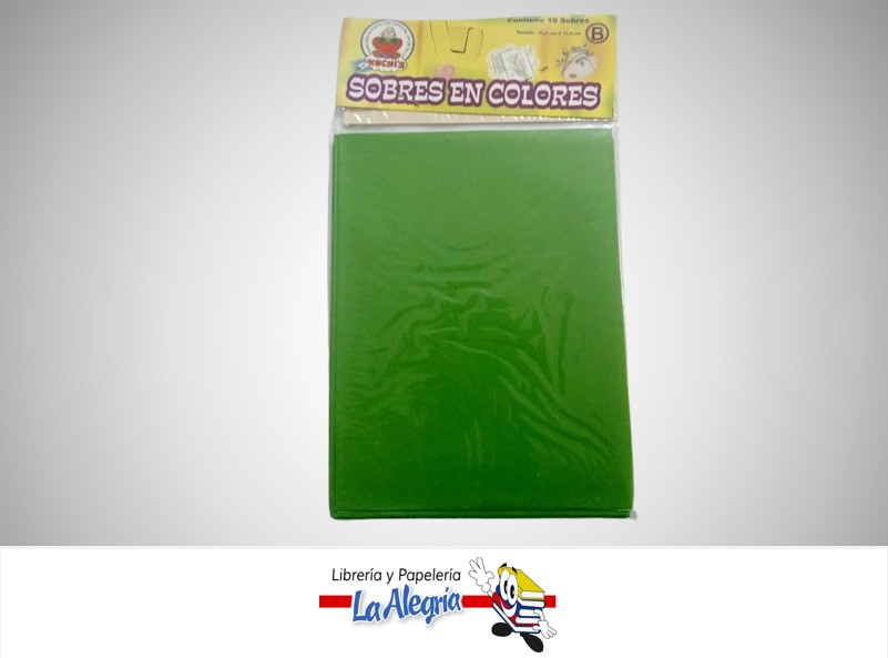 SOBRE B 16,5X11,2 CM VERDE UND MARCA CROMO DISEÑO