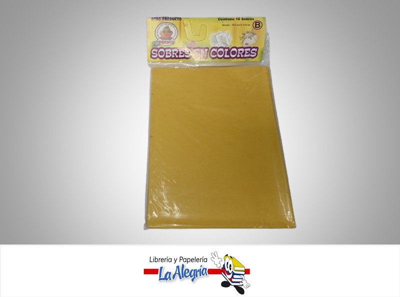 SOBRE B 16.5X11.2 CM AMARILLO UND MARCA CROMO DISEÑO