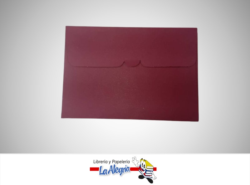 SOBRE B 16,5X11,2 CM VINO TINTO UND MARCA CROMO DISEÑO