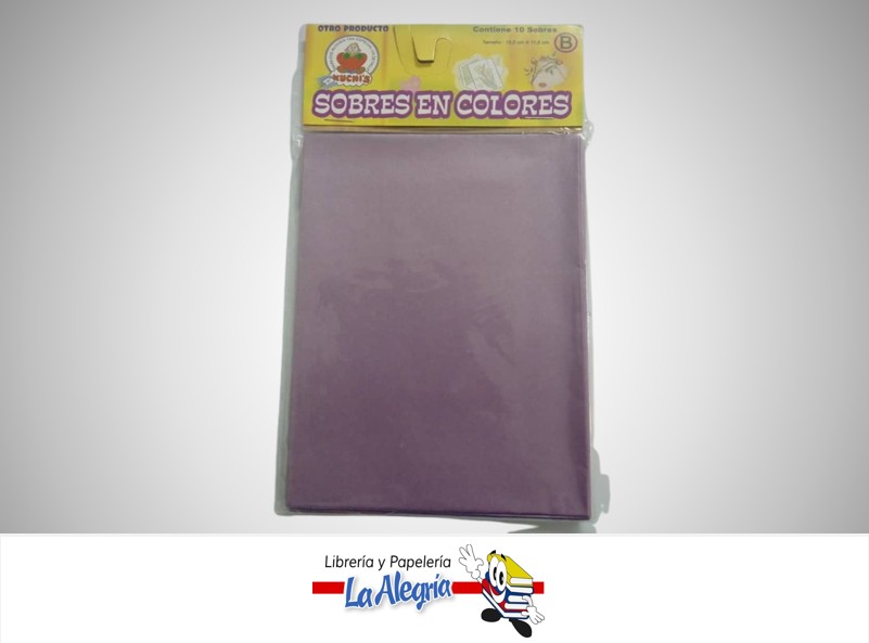 SOBRE B 16,5X11,2 CM MORADO LILA UND MARCA CROMO DISEÑO