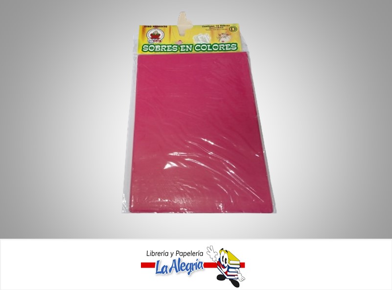SOBRE D 19,5X13 CM MAGENTA MARCA CROMO DISEÑOS