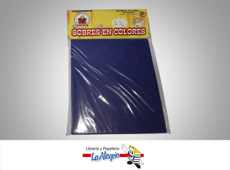 SOBRE P 14X11 CM AZUL REFLEJO UND MARCA CROMO DISEÑOS