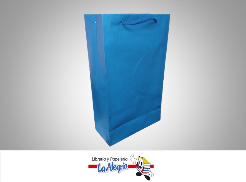 BOLSA DE REGALO KRAFT 21,5 X 36,5CM AZUL REY MARCA CROMO DISEÑOS