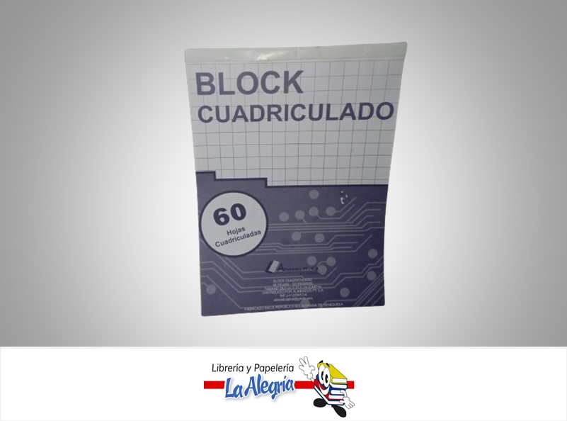 BLOCK NOTA CUADRICULADO 28X21CM 60 HOJAS MARCA ALINEADOS PT