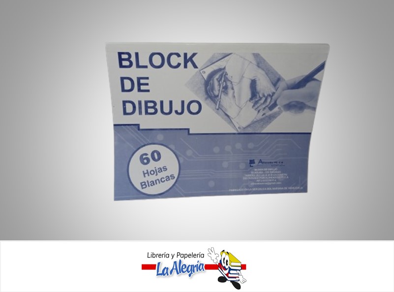 BLOCK DIBUJO ENCOLADO 28X21CM 60 HOJAS MARCA ALINEADOS PT