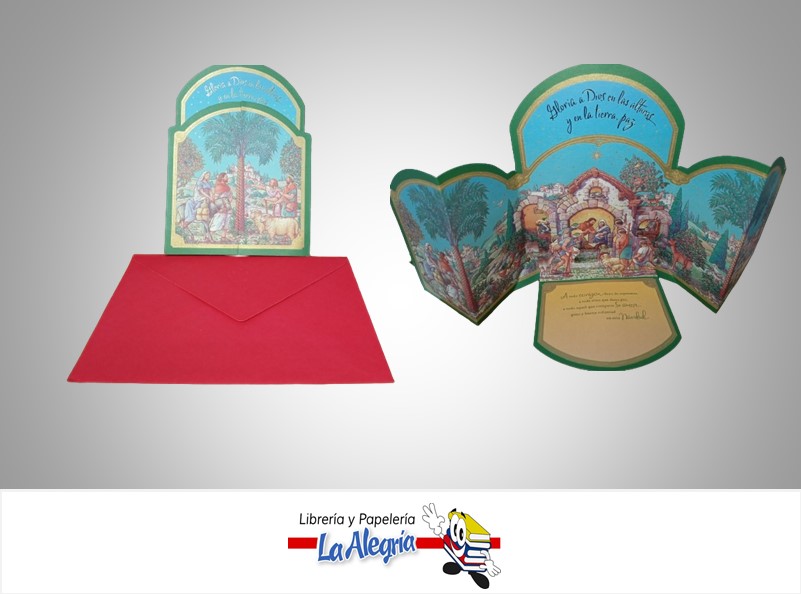 TARJETA DE REGALO GLORIA A DIOS EN LAS ALTURAS NAVIDAD MARCA HALLMARK