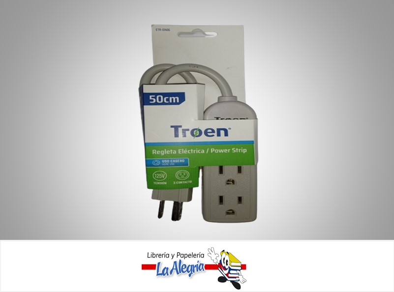 REGLETA 3 TOMAS 125V ETRS1405 MARCA TROEN