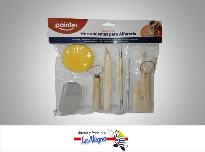 HERRAMIENTAS PARA ALFARERIA JR13A PAQ 8PZA MARCA POINTER