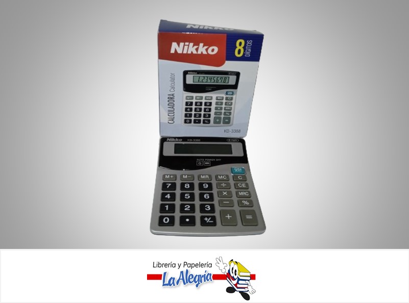 CALCULADORA DE ESCRITORIO KD3388; 8 DIGITOS MARCA NIKKO