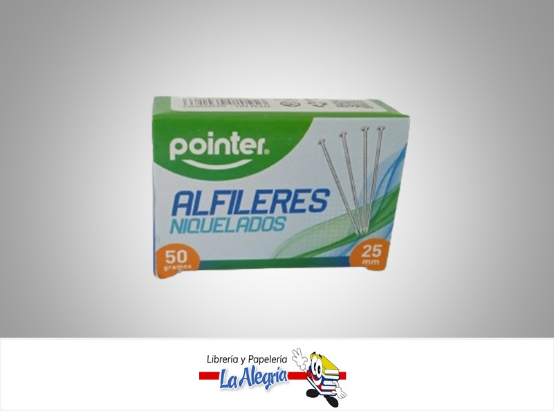 ALFILERES NIQUELADOS 50GR A22600003 25MM PAQ 50 GRMARCA POINTER
