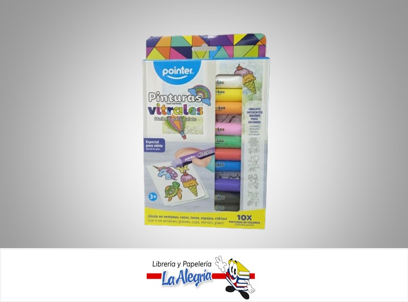 PINTURA PARA VITRALES WPS-2332 PAQ 10 UND MARCA POINTER