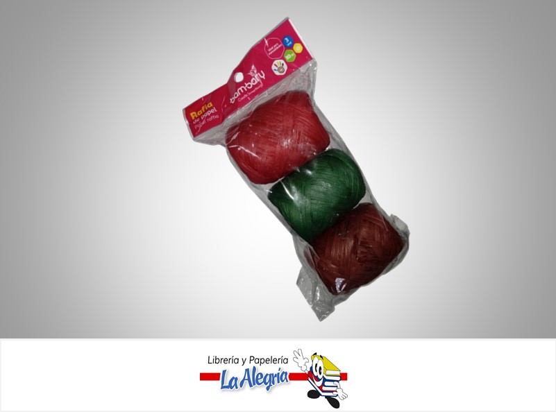 RAFIA DE PAPEL 712-0550/056 MULTICOLOR PAQ 3 UND BAMBARY