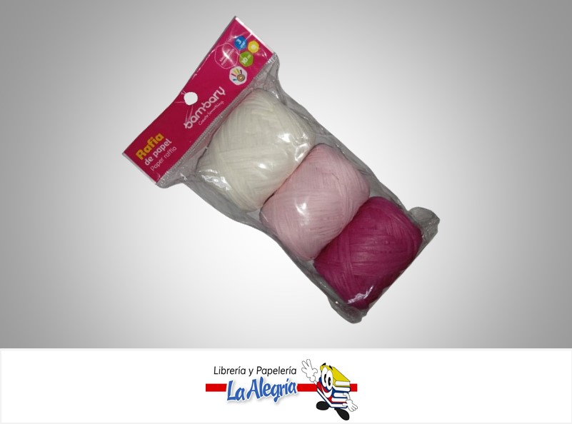 RAFIA DE PAPEL 712-0550/066 MULTICOLOR PAQ 3 UND BAMBARY