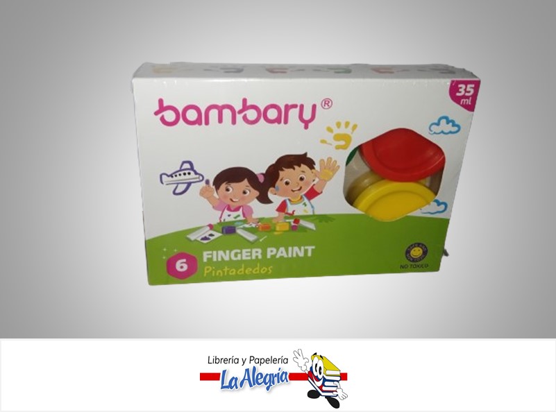 PINTADEDOS 35ML PAQ 6 COLORES MARCA BAMBARY