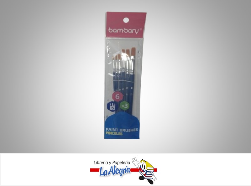 PINCEL PLANO 2307510005 PAQ 6 UND MARCA BAMBARY