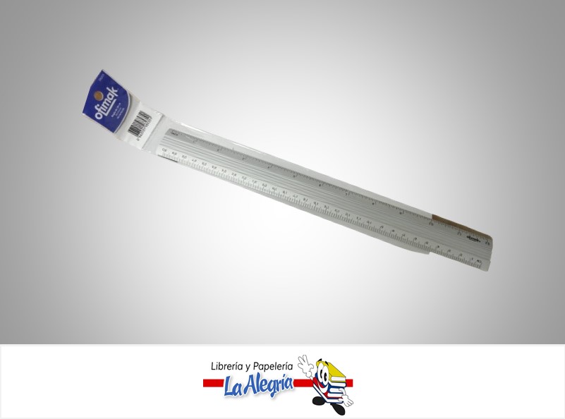 REGLA ALUMINIO OK333; 30 CM MARCA OFIMAK