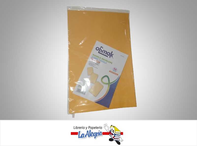 SOBRE MANILA OFICIO OK25BS6; PAQ 6 UND MARCA OFIMAK