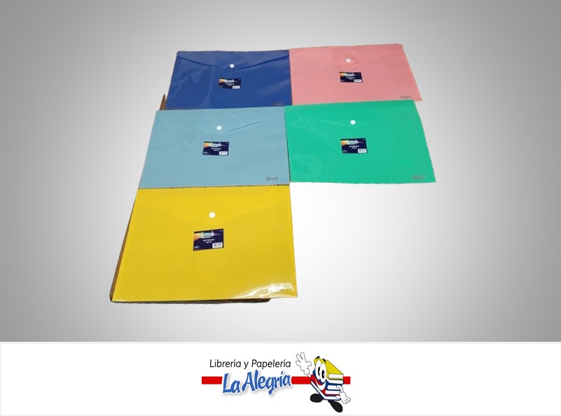 SOBRE PLASTICO CON BROCHE OK348 A4 MARCA OFIMAK