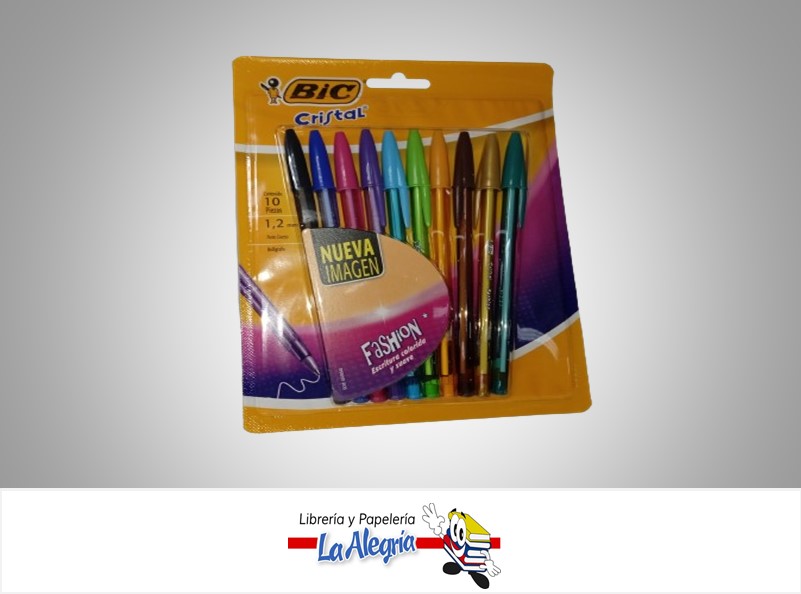 BOLIGRAFO FASHION CRISTAL 10 UND MARCA BIC