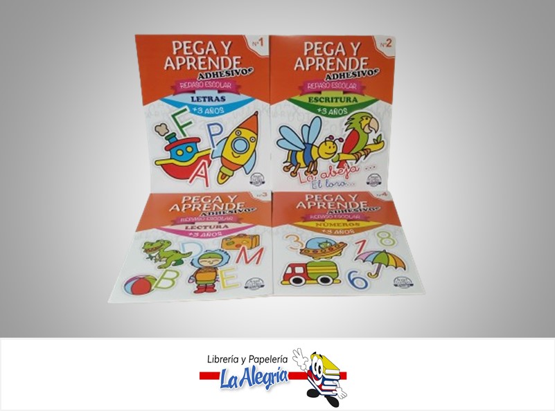 PEGA Y APRENDE LETRAS 3 AÑOS N°1 CON STICKERS MARCA ANGEL EUROPA