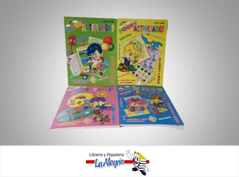 CUADERNO DE ACTIVIDADES + PEGATINAS 64 PAGINAS MARCA HAPPY HOBBY