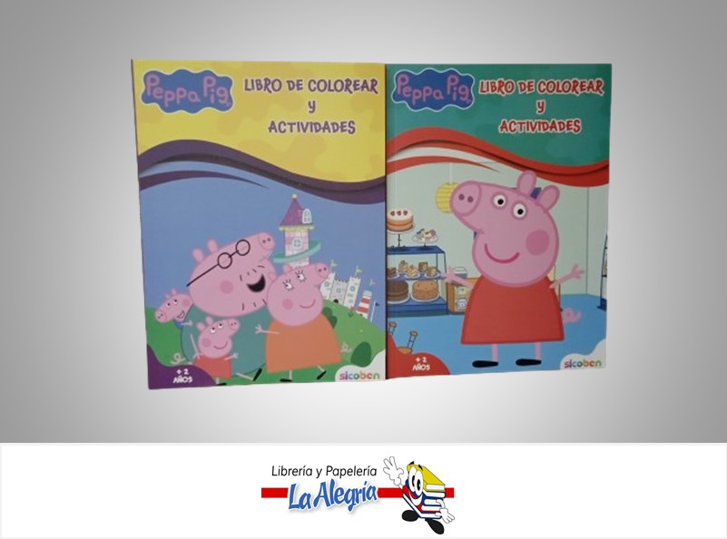 LIBRO DE COLOREAR Y ACTIVIDADES PEPPA PIG MARCA SICOBEN