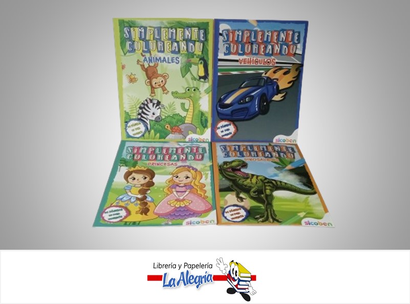LIBRO DE ACTIVIDADES SIMPLEMENTE COLOREANDO VARIOS MARCA SICOBEN