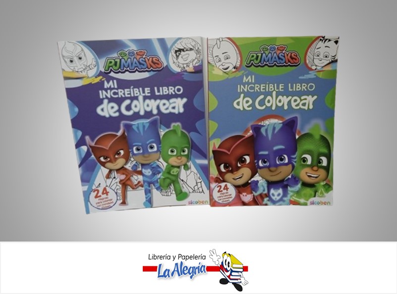 MI INCREIBLE LIBRO DE COLOREAR PJMASK MARCA SICOBEN