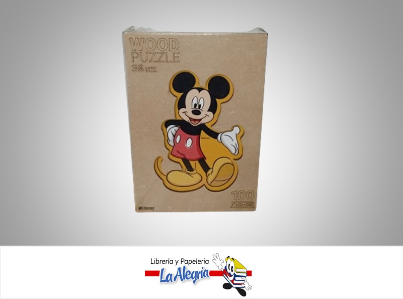 ROMPECABEZAS MICKEY 38CM MADERA 100 PZA MARCA FUUN